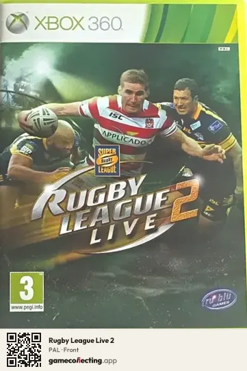 Rugby League Live 2 Xbox 360, PAL box front