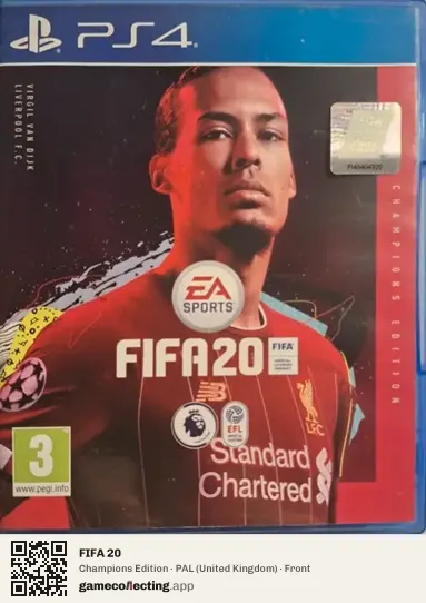 FIFA 20 PlayStation 4, United Kingdom box front