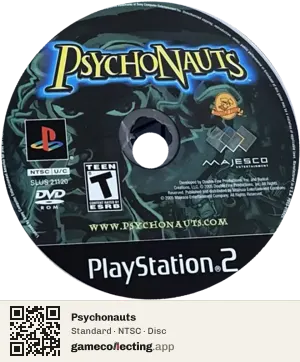 Psychonauts PlayStation 2, NTSC disc