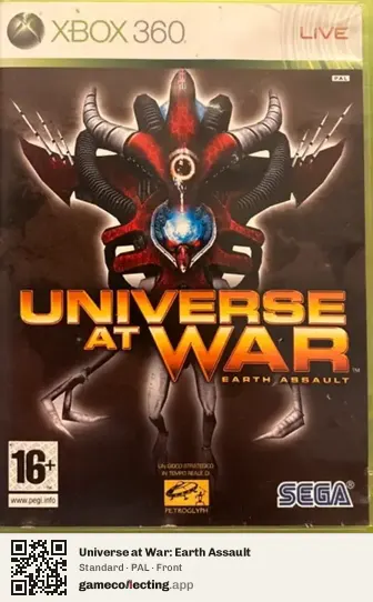 Universe at War: Earth Assault Xbox 360, PAL box front