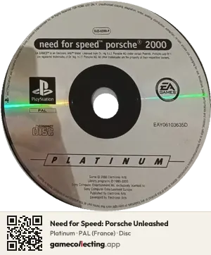 Need for Speed: Porsche Unleashed PlayStation, PAL disc