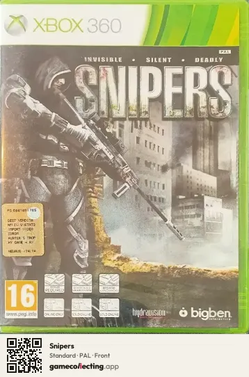Snipers Xbox 360, PAL box front