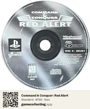 Command & Conquer: Red Alert PlayStation, NTSC disc