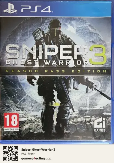 Sniper: Ghost Warrior 3 PlayStation 4, PAL box front