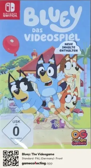 Bluey: The Videogame Nintendo Switch, Germany box front