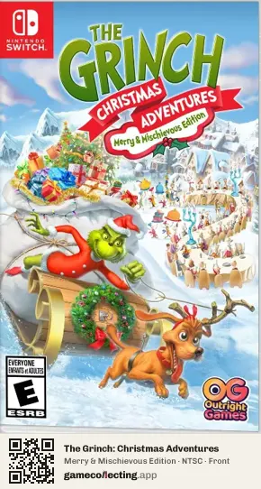 The Grinch: Christmas Adventures Nintendo Switch, NTSC box front