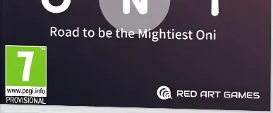 Oni: Road to be the Mightiest Oni, the PEGI square on its front