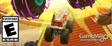 Hot Wheels Monster Trucks: Stunt Mayhem, the ESRB box on its front