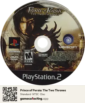 Prince of Persia: The Two Thrones PlayStation 2, NTSC disc