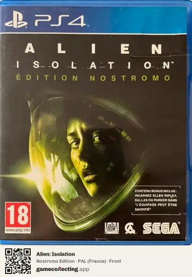 Alien: Isolation PlayStation 4, France box front