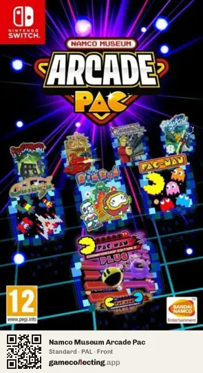 Namco Museum Arcade Pac Nintendo Switch, PAL box front