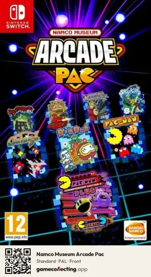 Namco Museum Arcade Pac Nintendo Switch, PAL box front