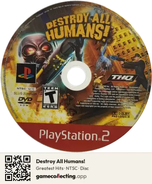 Destroy All Humans! PlayStation 2, NTSC disc