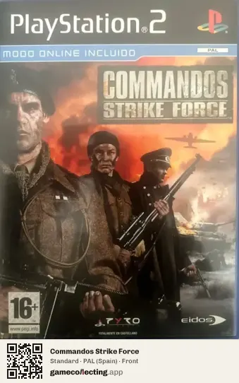 Commandos Strike Force PlayStation 2, Spain box front