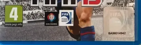 FIFA 13, the PEGI square on its front