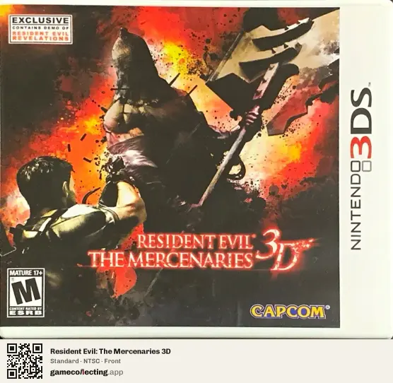 Resident Evil: The Mercenaries 3D Nintendo 3DS, NTSC box front