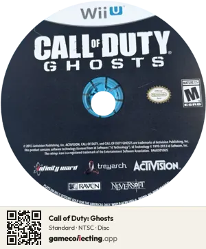 Call of Duty: Ghosts Nintendo Wii U, NTSC disc