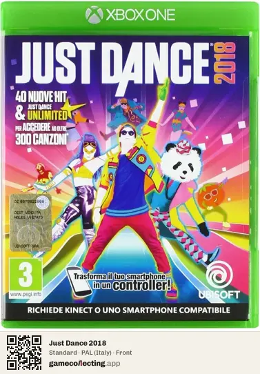Just Dance 2018 Xbox One, Italy box front