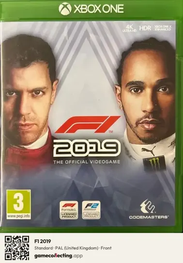 F1 2019 Xbox One, United Kingdom box front