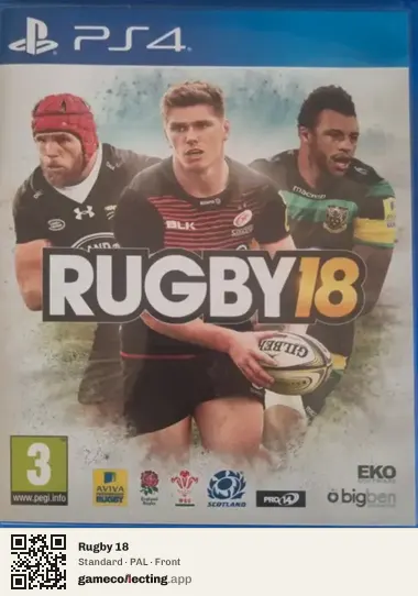 Rugby 18 PlayStation 4, PAL box front