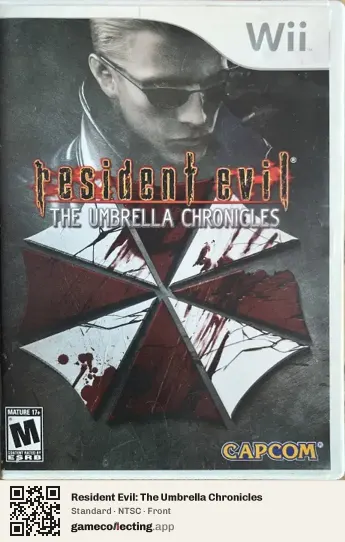 Resident Evil: The Umbrella Chronicles Nintendo Wii, NTSC box front