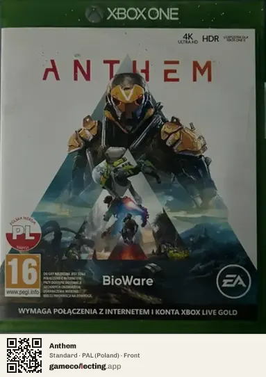 Anthem Xbox One, Poland box front