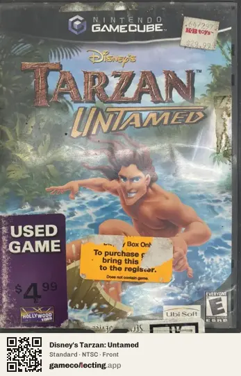 Disney's Tarzan: Untamed Nintendo GameCube, NTSC box front