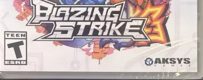 Blazing Strike, the ESRB box on its front
