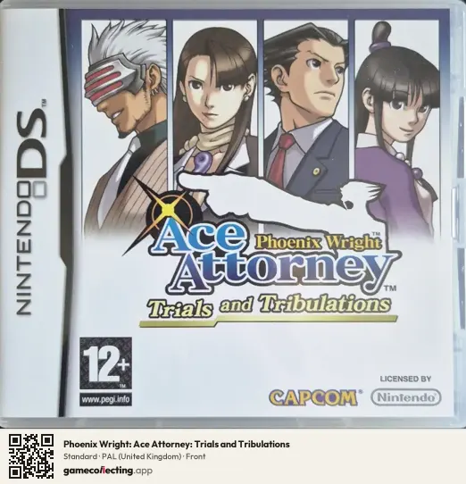 Phoenix Wright: Ace Attorney: Trials and Tribulations Nintendo DS, United Kingdom box front