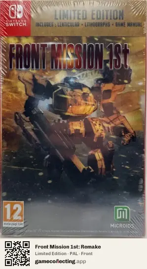 Front Mission 1st: Remake Nintendo Switch, PAL box front