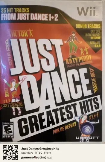 Just Dance: Greatest Hits Nintendo Wii, NTSC box front