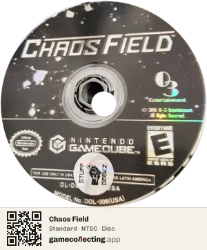 Chaos Field Nintendo GameCube, NTSC disc