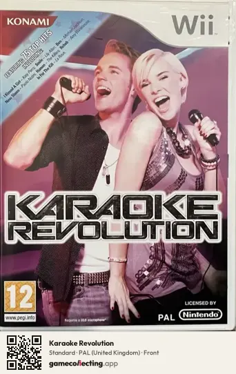 Karaoke Revolution Nintendo Wii, United Kingdom box front