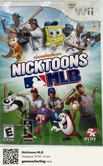 Nicktoons MLB Nintendo Wii, NTSC box front