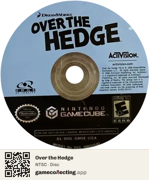 Over the Hedge Nintendo GameCube, NTSC disc