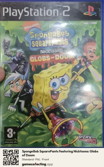 SpongeBob SquarePants featuring Nicktoons: Globs of Doom PlayStation 2, PAL box front