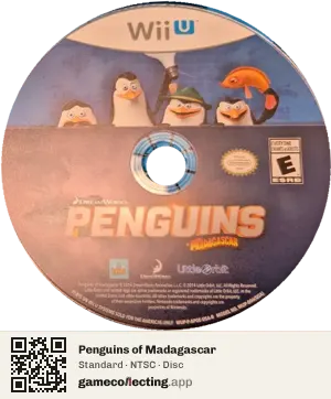 Penguins of Madagascar Nintendo Wii U, NTSC disc