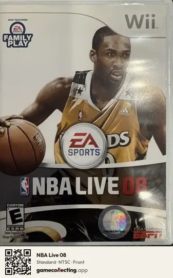 NBA Live 08 Nintendo Wii, NTSC box front