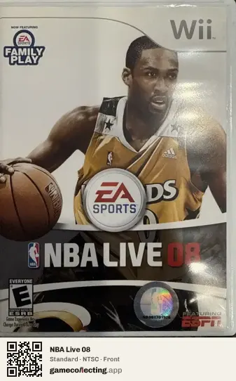 NBA Live 08 Nintendo Wii, NTSC box front