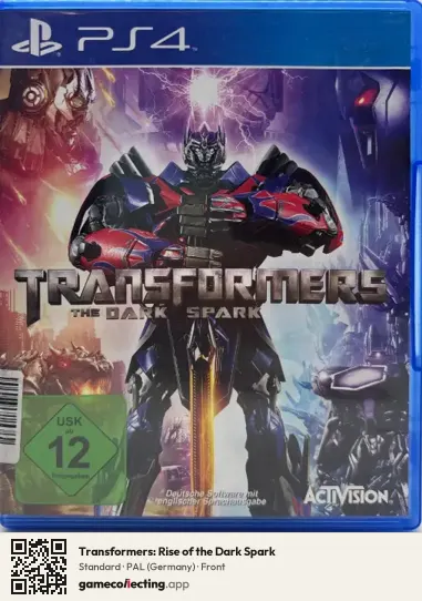 Transformers: Rise of the Dark Spark PlayStation 4, Germany box front