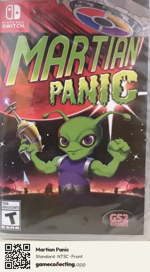 Martian Panic Nintendo Switch, NTSC box front