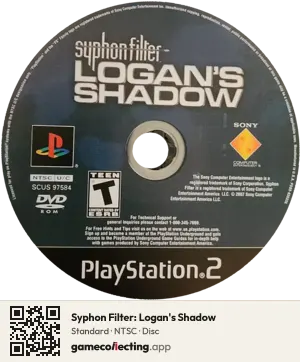 Syphon Filter: Logan's Shadow PlayStation 2, NTSC disc
