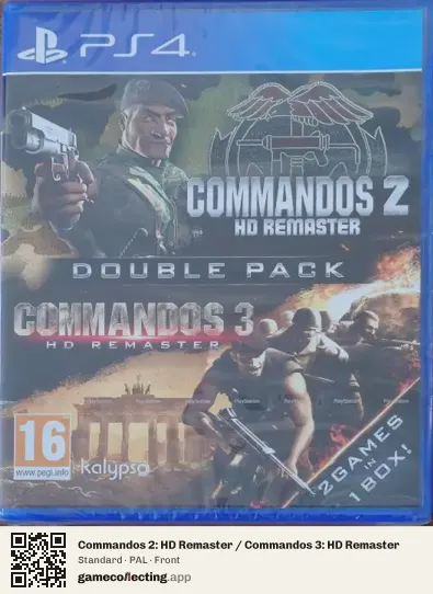 Commandos 2: HD Remaster / Commandos 3: HD Remaster PlayStation 4, PAL box front