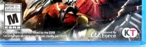 Attack on Titan, the ESRB box on its front