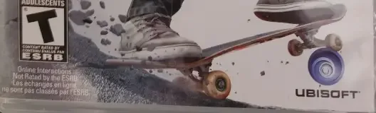 Shaun White Skateboarding, the ESRB box on its front