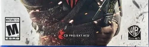 The Witcher 3: Wild Hunt, the ESRB box on its front
