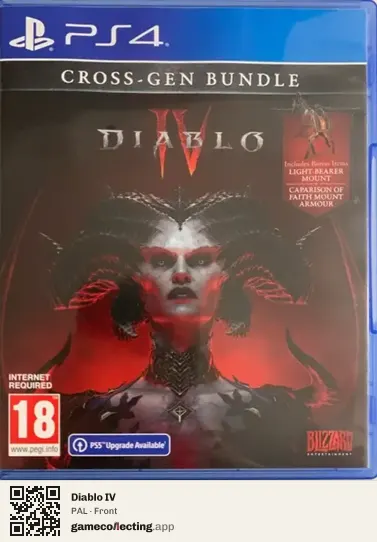 Diablo IV PlayStation 4, PAL box front