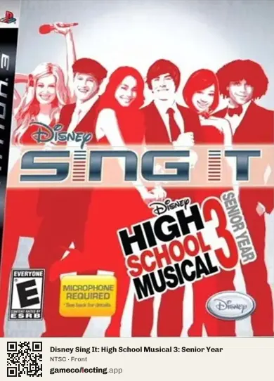 Disney Sing It: High School Musical 3: Senior Year Nintendo Wii, NTSC box front