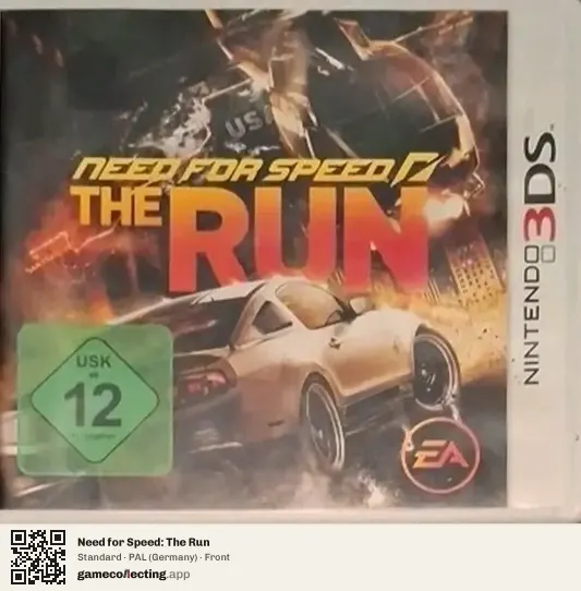Need for Speed: The Run Nintendo 3DS, Germany box front