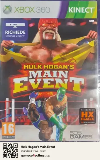 Hulk Hogan's Main Event Xbox 360, PAL box front